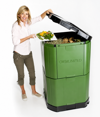 ORBILIMITED Hot Composter in Green with Leachate Hose 400L
